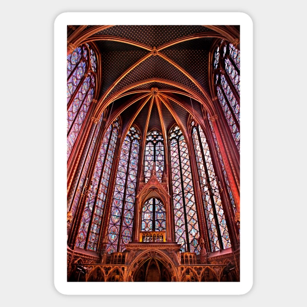 Inside Sainte-Chapelle - Paris Sticker by Cretense72